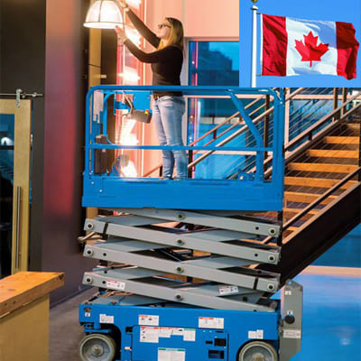 Electric Auto Scissor Lift 19ft 6m 8m aerial work platform table dc battery scissor lifts